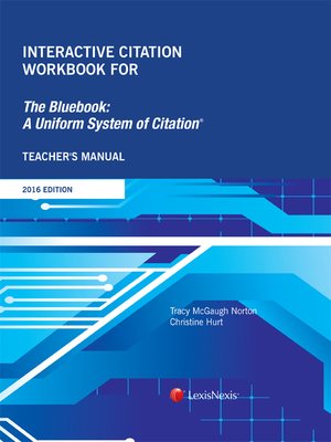 cover image of Teacher's Manual Interactive Citation Workbook for The Bluebook